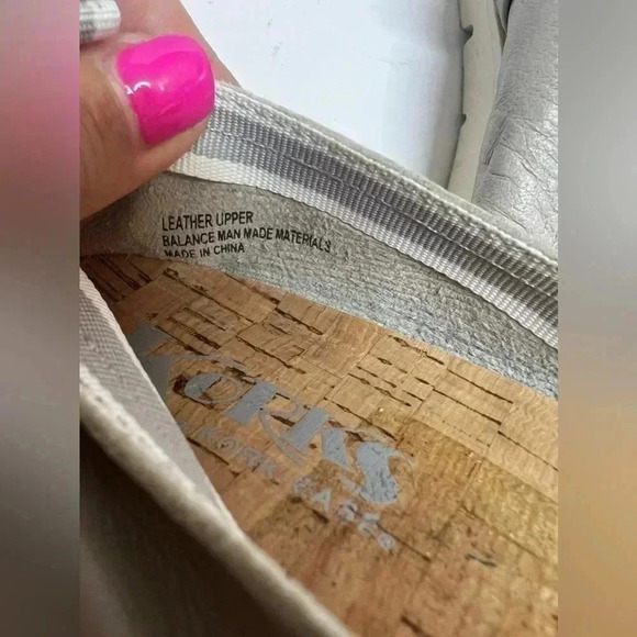 KORKS by Kork-Ease Lillis Light Grey Leather Slip On‎ Shoes Sz 6 - Picture 6 of 10